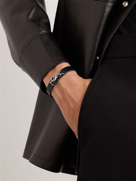 saint laurent men bracelet|saint laurent leather bracelet.